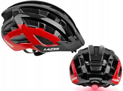 Kask rowerowy LAZER Compact DLX LED 54-61 RED