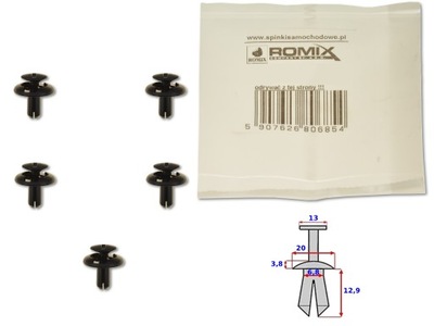 SUBARU FORESTER 3 07- ABRAZADERA REMACHE DE COLECTOR TAPONES  