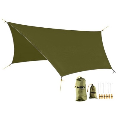 Płachta plandeka tarp ochronna survivalowa Wodoodporna 360x290 cm NEO TOOLS