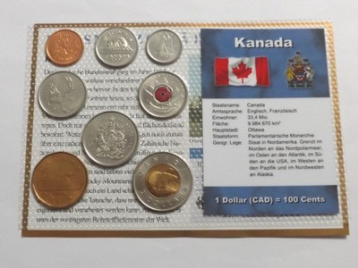 Kanada 2004-2008 Set monet obiegowych , 8 x UNC