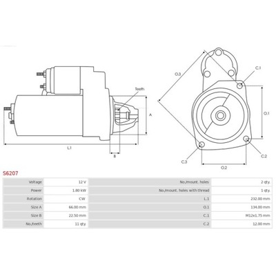 STARTERIS AS-PL S6207 