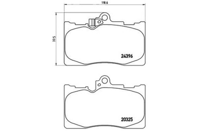 КОЛОДКИ ТОРМОЗНЫЕ LEXUS GS300-450H 05- BREMBO