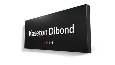 Kaseton LED Dibond 130x55cm SZYLD CZARNY MAT