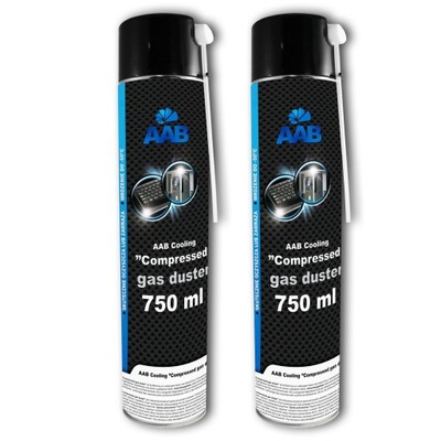 2x AAB COOLING SPRĘŻONE POWIETRZE 750ml + 4x RURKA