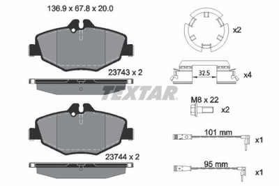 TEXTAR 2374303 TRINKELĖS STABDŽIŲ 