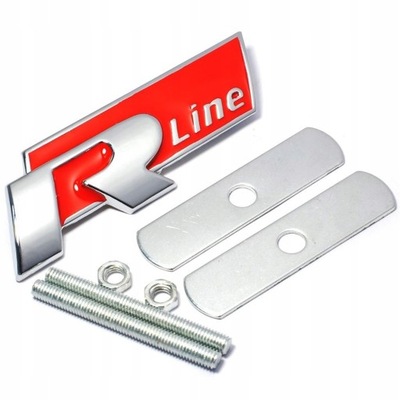 LOGO EMBLEMAT ZNACZEK R-LINE RLINE KOLOR CZERWO