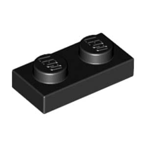 LEGO Płytka Plate 1x2 Czarny Black 3023