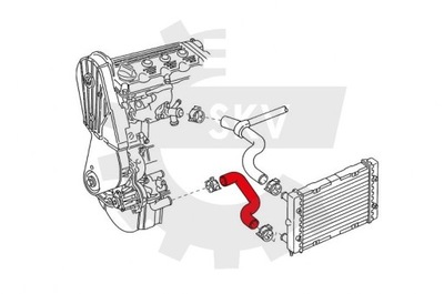 ПАТРУБОК РАДИАТОРА SEAT TOLEDO VW PASSAT 357121051A