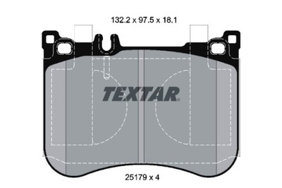 TEXTAR ZAPATAS DE FRENADO PARTE DELANTERA MERCEDES CLS C257 E C238 E W213 S C217  