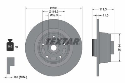 TEXTAR 92309003 DISCOS DE FRENADO JUEGO MEGANE 4 RS 432020912R  