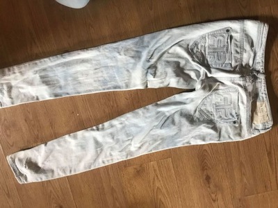 Spodnie jeans przetarcia River island 34 36 xs s