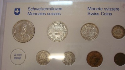 Szwajcaria zestaw rocznikowy monet obiegowych 1937