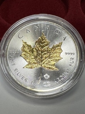 Kanada, Elżbieta II, 5 dolarów 2014, Liść Klonu, 1 Oz Ag999