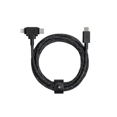 Native Union Belt Cable Duo - kabel USB-C - USB-C / lightning, 1,5 m (cosmo