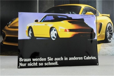 Szyld emaliowany 40x60cm Porsche 911 964 Cabrio