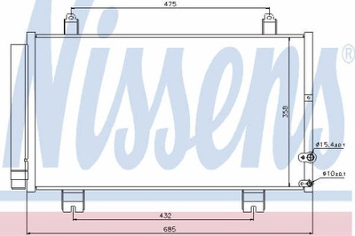 RADUADOR DE ACONDICIONADOR NISSENS 940261  