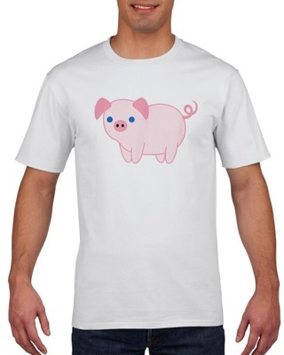Koszulka męska Słodka świnka świnia XL