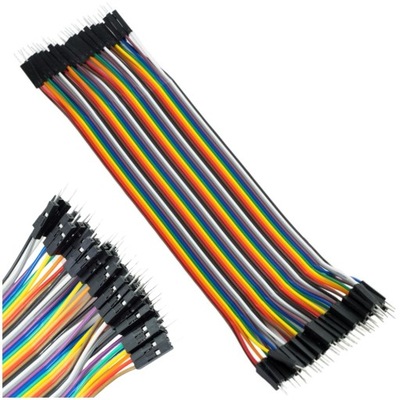 Przewody kable połączeniowe męsko-męskie 20cm 40szt | do arduino