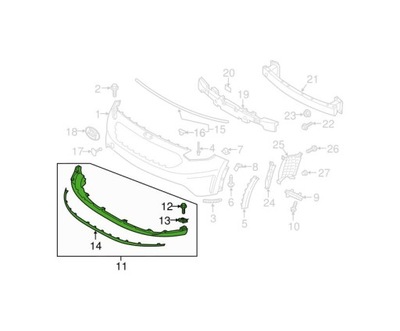 KIA NIRO 16 - 22 SPOILER BUFERIO PRIEK. 