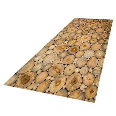 Mata podłogowa z efektem 3D, dywanik inny niż dywanik do sypialni, drewno_60x180cm