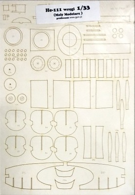 MAŁY MODELARZ HE 111 WRĘGI 1/33