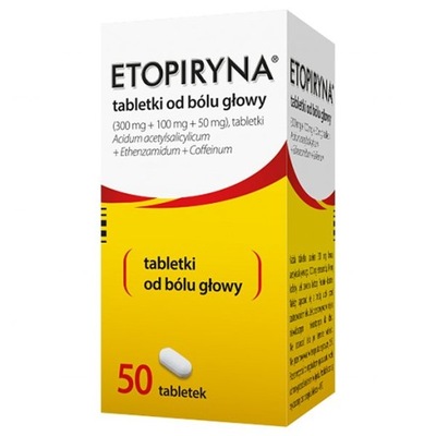 Etopiryna 50 tabletek na ból głowy migrena