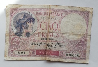 Francja 5 franków 1939