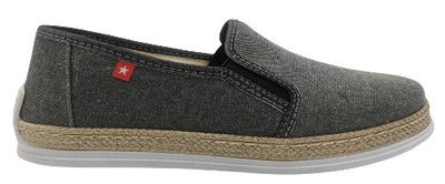 Espadryle BIG STAR JJ176009 buty wsuwane szare 44