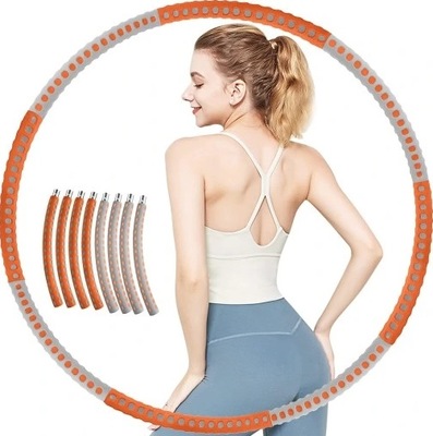 HULA HOOP 90 cm Fitness PRO składane Orange Gray