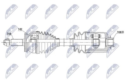 HALF-AXLE PROPULSION HYUNDAI IX55 3.0V6 CRDI 08- /PRZEDN  