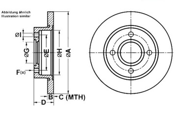 ATE ДИСКИ ТОРМОЗНЫЕ ТОРМОЗНЫЕ POWERDISC FORD FIESTA IV KA M