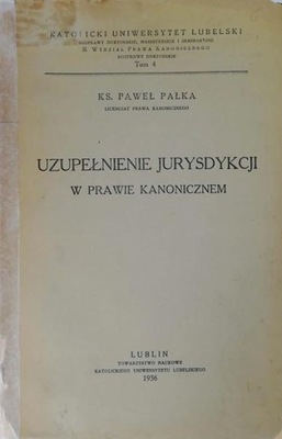 Uzupełnienie jurysdykcji w prawie kanonicznem 1936