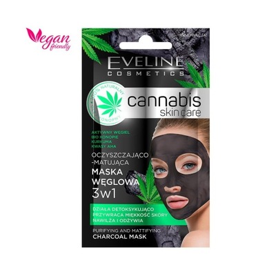 Eveline Cosmetics Canabis Skin Care maska węglowa