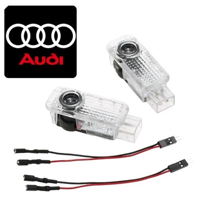 AUDI LED LOGO SPOT LIGHT - A3 A4 A5 A6 A8 Q3 Q5 Q7 <--- VENT WINDOW DELIVERY  