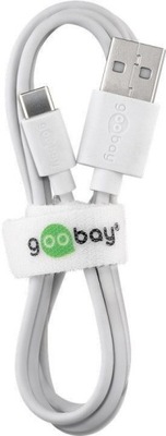 Kabel USB-C - USB typu A 2.0 Goobay biały 3m