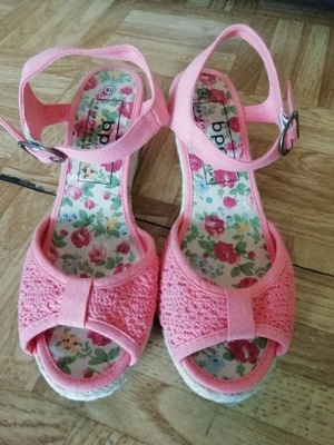 sandały espadryle morelowe