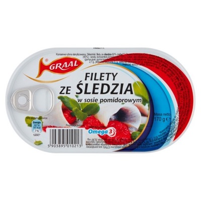 Graal Filety ze śledzia w sosie pomidorowym 170 g