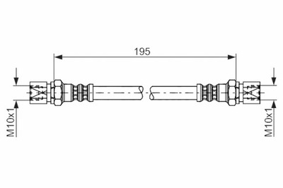 BOSCH CABLE DE FRENADO ELÁSTICO PARTE TRASERA L/P CHEVROLET CORSA DAEWOO  