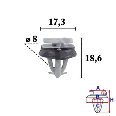 Кліпса кріплення стійок стійки iveco daily фото №1