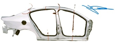 Чверть права vw passat b7 sedan la7w lc9x фото №1