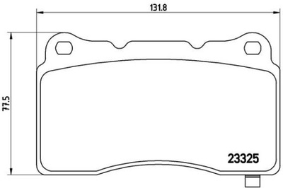 ZAPATAS DE FRENADO PRZEDNIE/TYLNE CADILLAC STS 05- PARTE DELANTERA  