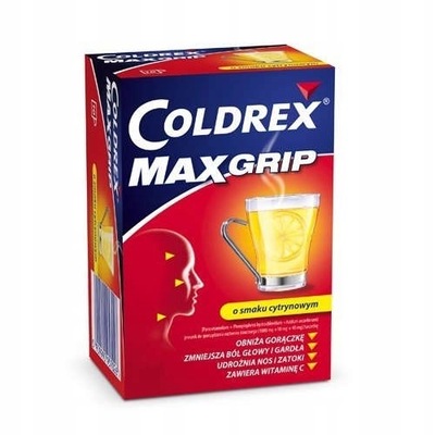 Coldrex MaxGrip paracetamol smak cytrynowy 10 sasz