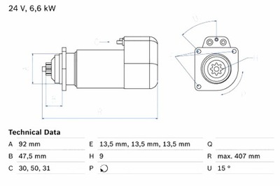 BOSCH ARRANCADOR MAN E2000 EL F2000 F90 F90 UNTERFLUR HOCL LION´S  