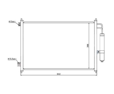 Радиатор кондиционера nissan rogue 92100jg000 фото №1
