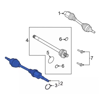 Nowa левая передняя приводной вал do forda maverick 2,0 фото №1