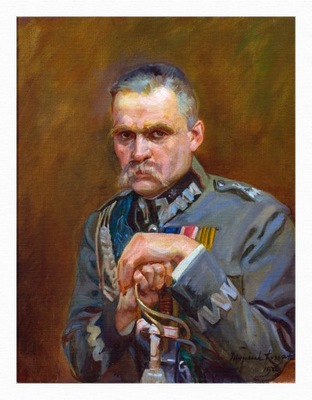 WOJCIECH KOSSAK Portret Marszałka Piłsudskiego