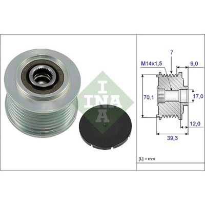 ALTERNADOR - EMBRAGUE JEDNOKIERUNKOWE INA 535 0214 10  