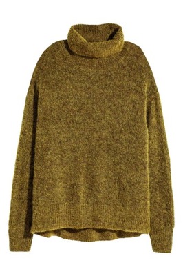 Sweter wełniany z golfem H&M S