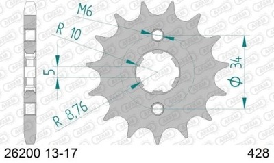 ЗУБЧАТКА ПРИВОДНАЯ ПЕРЕД MOTO СТАЛЬНОЙ 26200-15