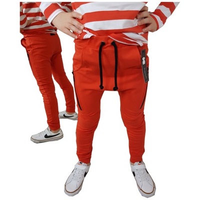 Spodnie Despacito zip red orange 110